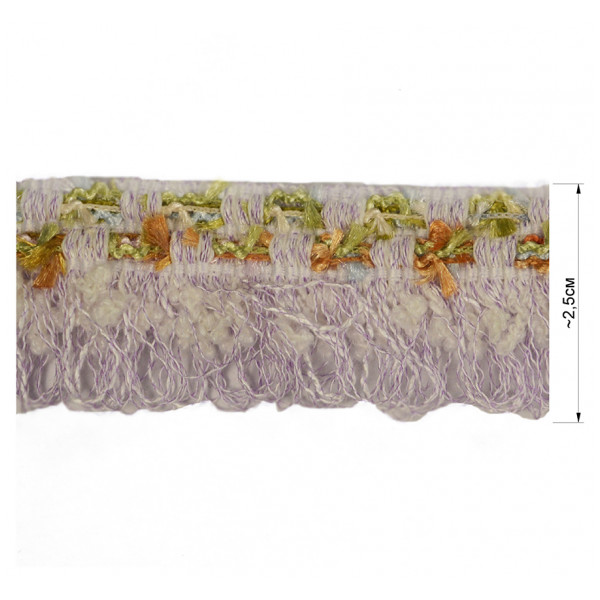 Тесьма декоративная, цвет сиреневый